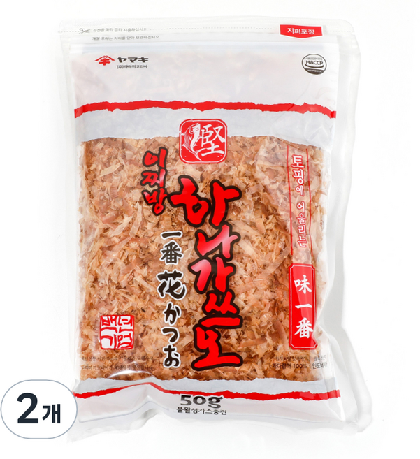 야마끼 이찌방 하나 토핑용 가쓰오부시, 50g, 2개