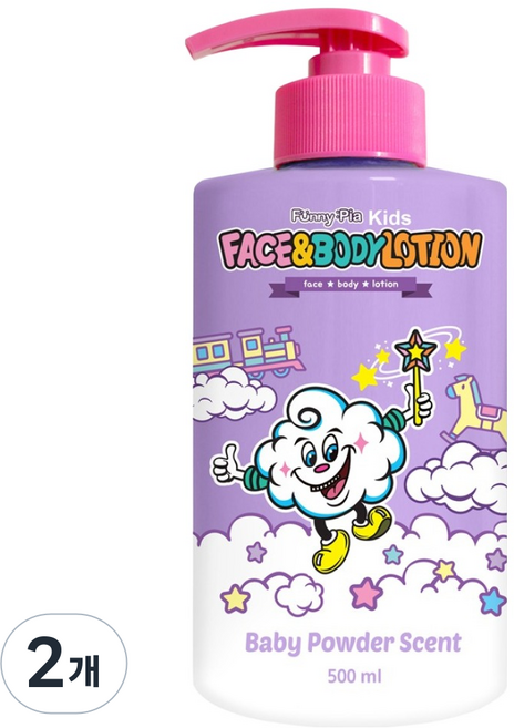 퍼니피아 키즈 페이스 앤 바디로션, 2개, 500ml