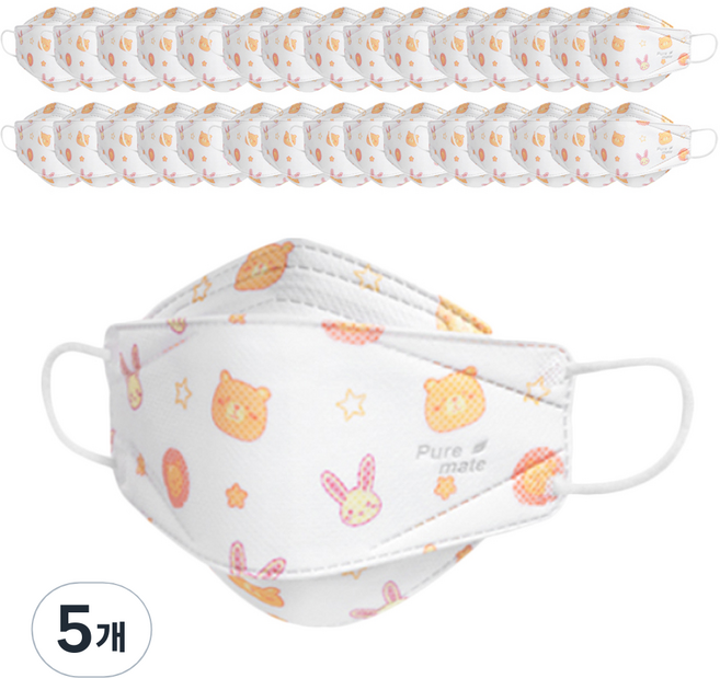 퓨어메이트 KF94 마스크 초소형, 50개입, 5개, 패턴흰색