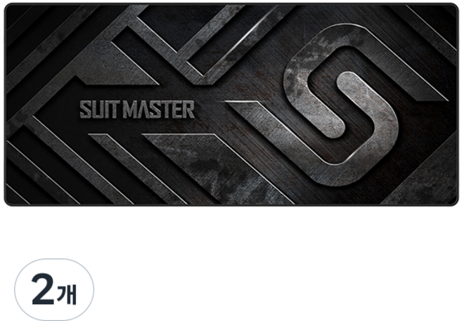 앱코 SUITMASTER 게이밍 장패드 GSM-350B, 블랙, 2개