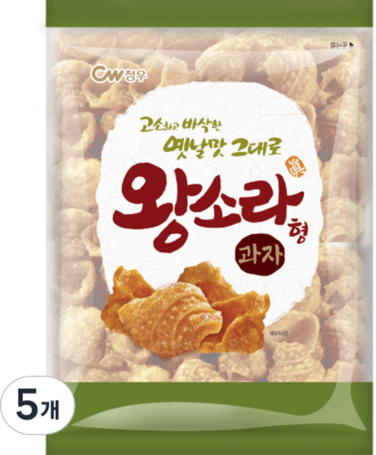 청우식품 왕소라형과자, 120g, 5개