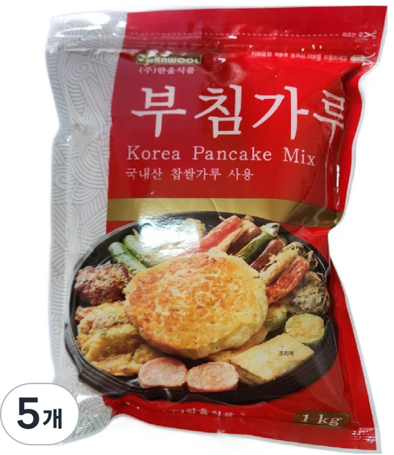 한울식품 부침가루, 1kg, 5개