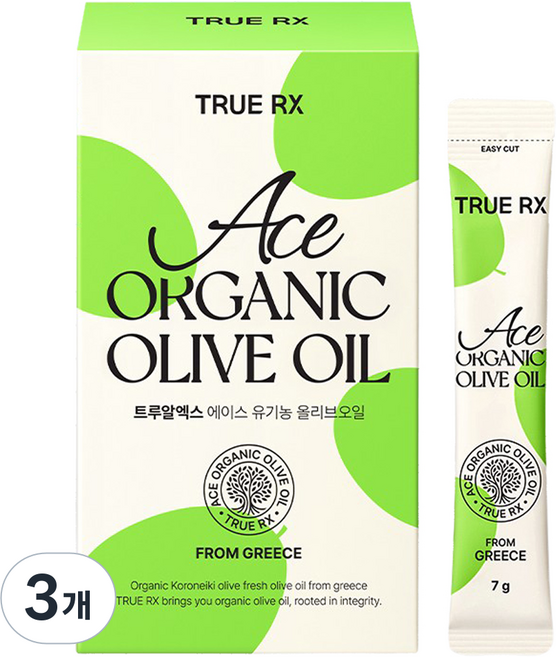트루알엑스 에이스 유기농 올리브오일, 98g, 3개