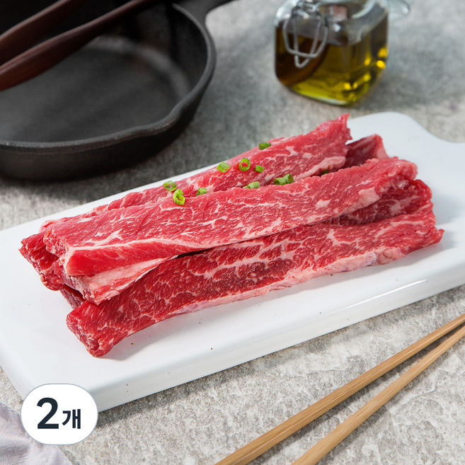 호주산 꽃갈비살구이용 (냉장), 300g, 2개