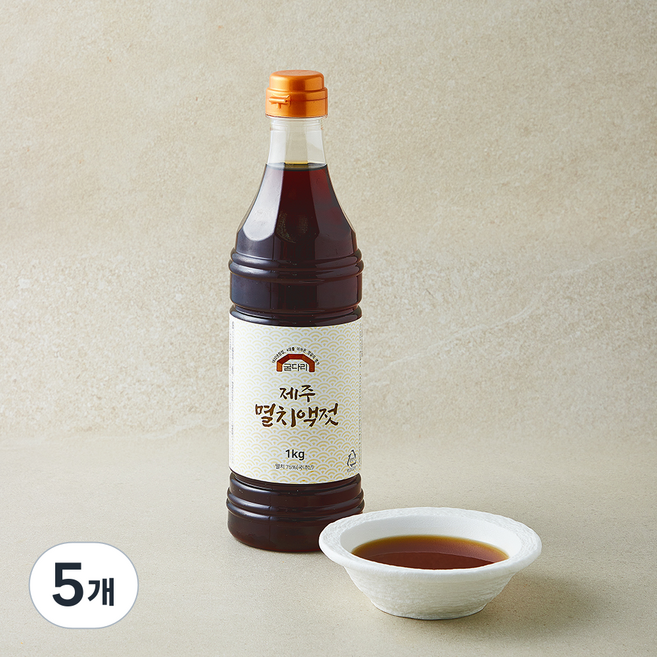 굴다리 제주 멸치액젓, 1kg, 5개