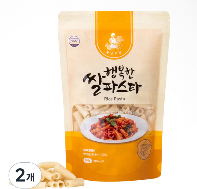 명성제분 자연미담 행복한 쌀파스타, 280g, 2개
