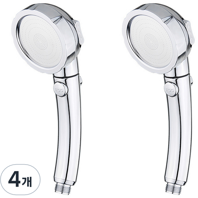제이스홈 3모드 크롬도금 샤워기 JSH006, 4개, 실버
