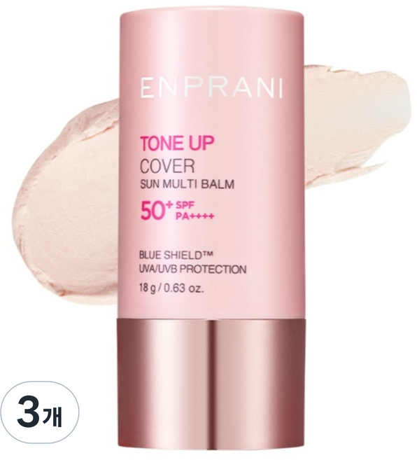 ENPRANI 提亮防曬多功能膏 SPF50+ PA++++, 18g, 3個