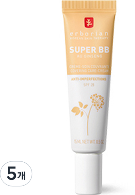 에르보리앙 슈퍼 BB크림 SPF25, 누드, 15ml, 5개