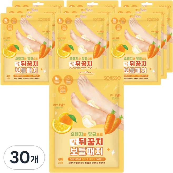 소프리스 발뒤꿈치 보들패치, 4개입, 30개, 18g