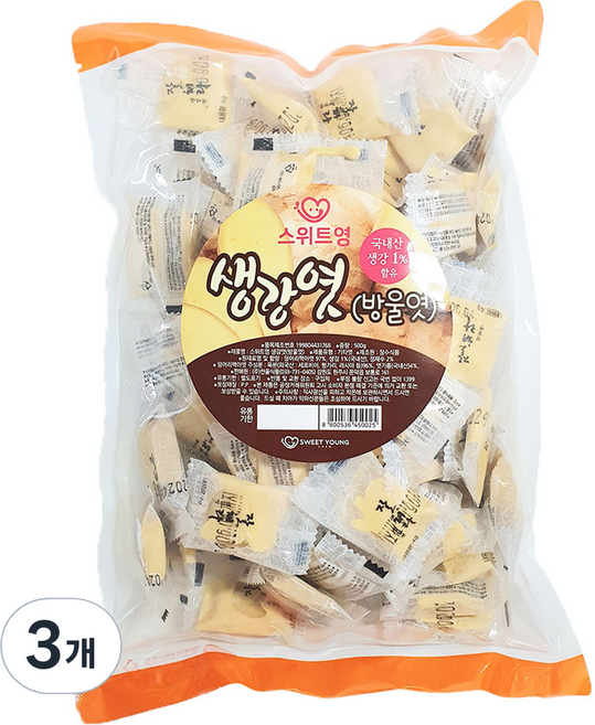스위트영 생강엿, 3개, 500g