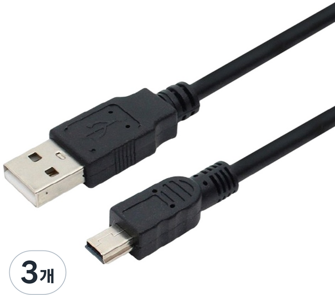 MYBESTFRIEND USB 2.0 迷你 5-pin 傳輸線 MBF-UM205N, 3個, 0.5m