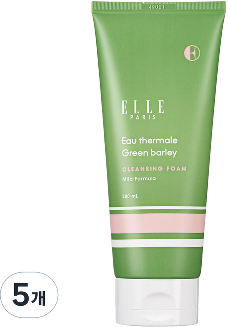 ELLE PARIS 오떼르말 그린베일리 클렌징폼, 200ml, 5개
