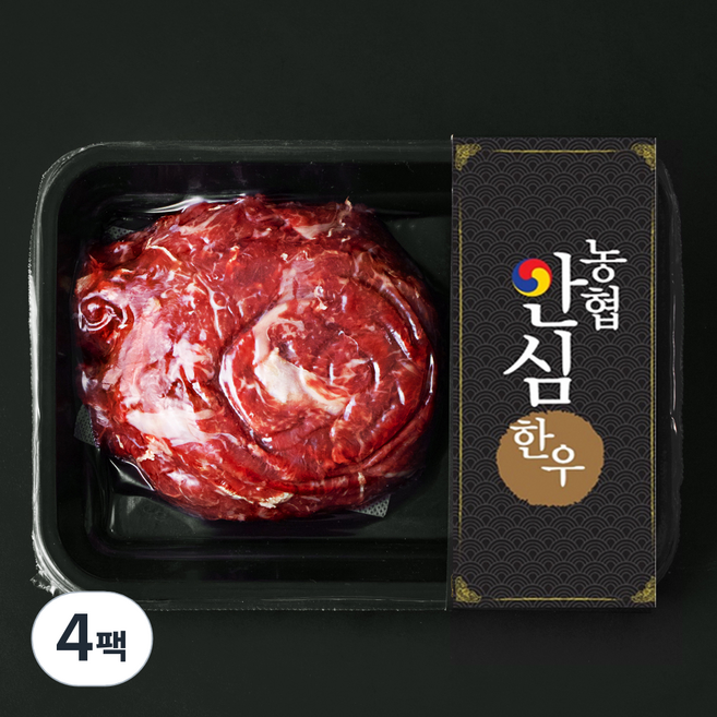 농협안심한우 정육 2등급 불고기용 (냉장), 300g, 4팩