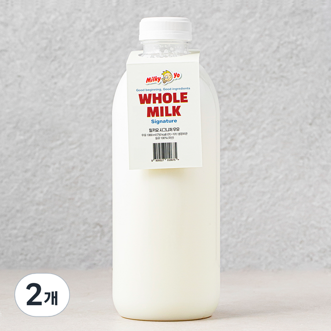 밀키요 시그니처 우유, 1L, 2개