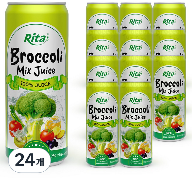 리타 브로콜리 믹스 주스, 24개, 250ml