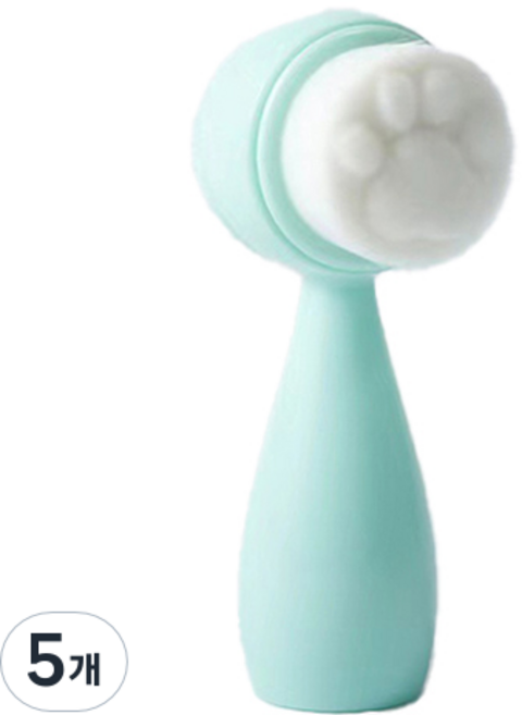 딥톡 실리콘 미세모 세안 클렌징 브러쉬 DT0338, 5개, 그린