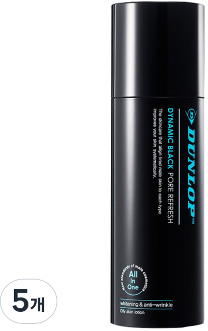 던롭 다이나믹블랙 포어 리프레쉬 올인원 지성피부용, 120ml, 5개