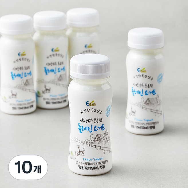 이담 산양우유 프로틴 플레인 요거트, 120ml, 1개입, 10개
