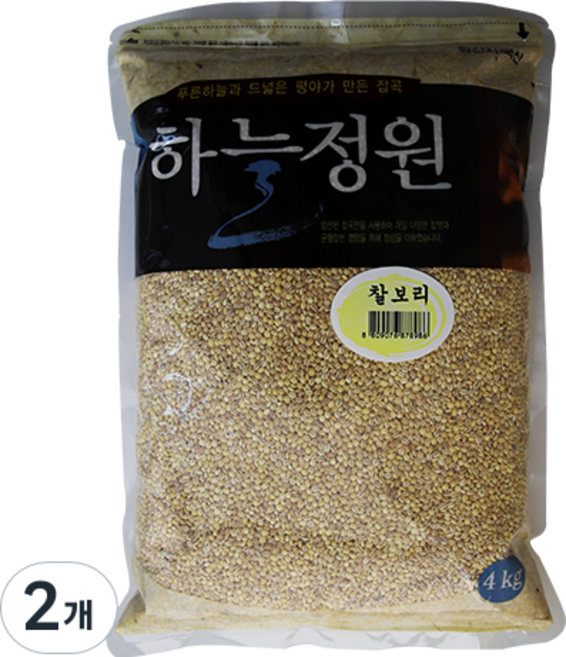 청그루 하늘정원 찰 보리쌀, 4kg, 2개
