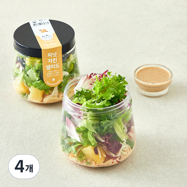 세끼판다 피넛치킨 샐러드, 205g, 4개