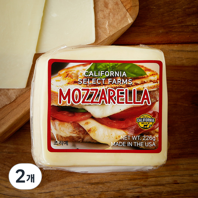 루미아노 캘리포니아 셀렉트 팜즈 모짜렐라 슬라이스 치즈, 226g, 2개, 1개입
