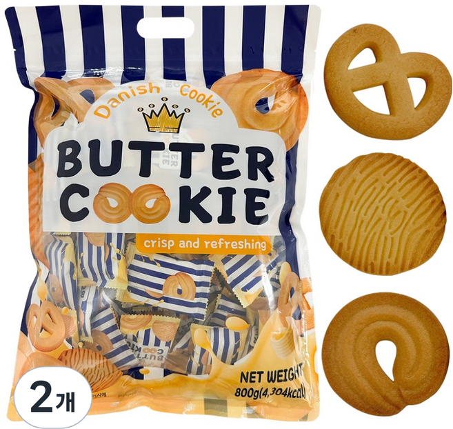 데니쉬 버터쿠키, 2개, 800g