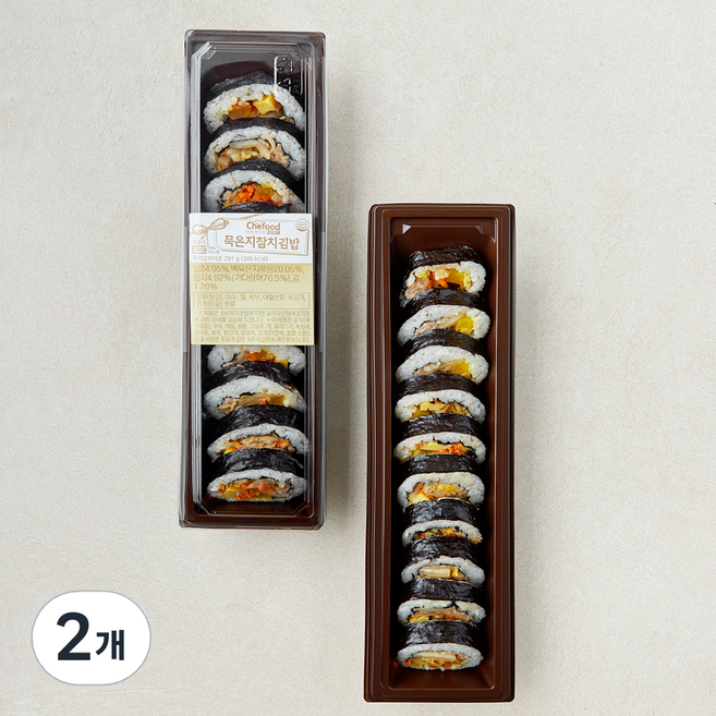 쉐푸드 묵은지 참치 김밥, 291g, 2개