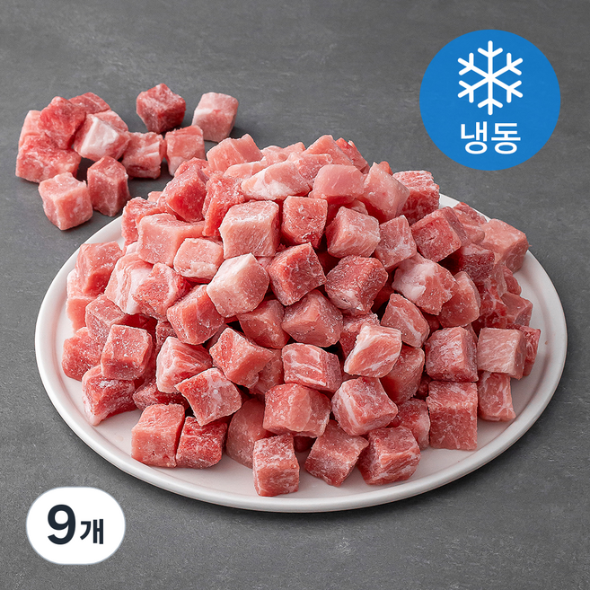 사조프레시미트 한돈 후지 장조림용 2 x 2 x 2 cm (냉동), 1kg, 9개