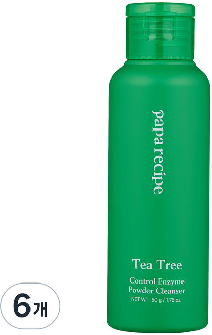 파파레서피 티트리 컨트롤 효소 파우더 클렌저, 50g, 6개