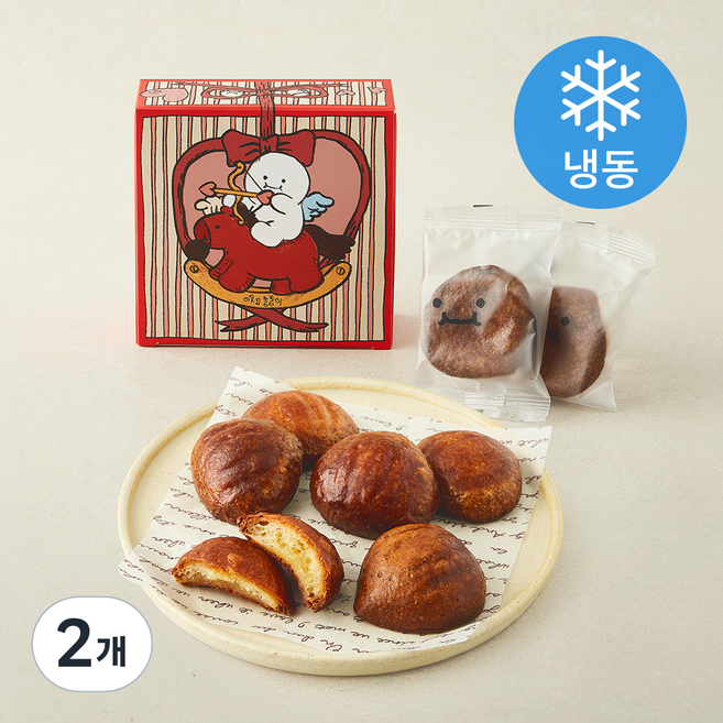 이웃집통통이 버터모찌빵 (냉동), 25g, 2개, 6개입