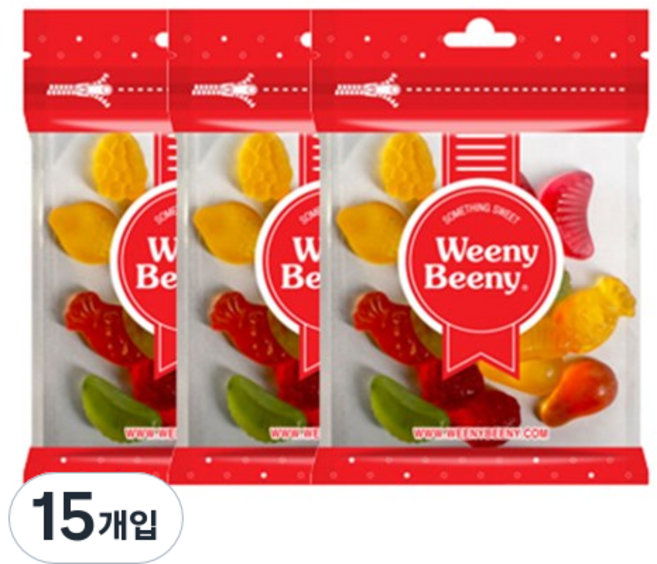 Weeny Beeny 綜合水果軟糖, 50g, 15包