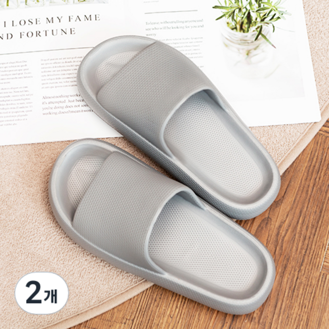 에이블팩토리 통통 거실화, 그레이, 2개