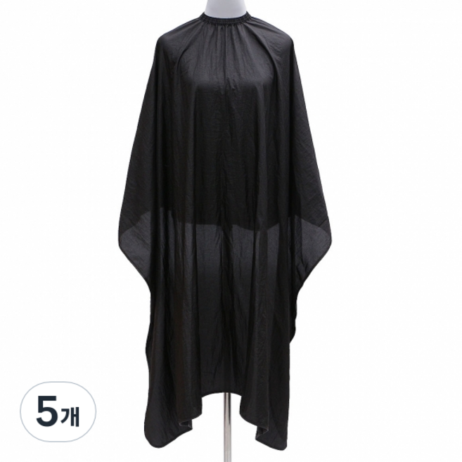 살롱나인 실키 미용 커트보, 블랙, 5개