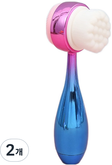 딥톡 양면 실리콘 모공 딥클렌징 세안 브러쉬 DT0778, 2개, 블루