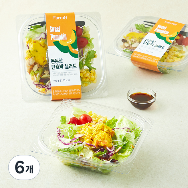 팜에이트 든든한 단호박 샐러드, 190g, 6개