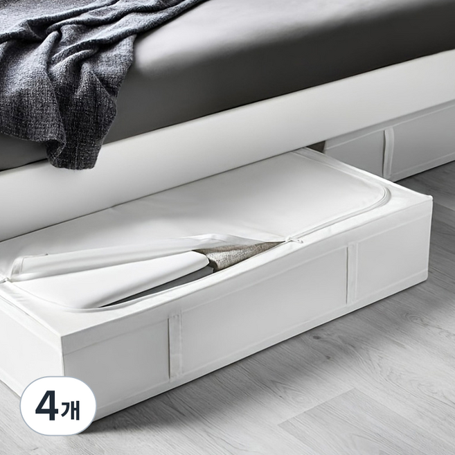 예홈 풀화이트 언더베드 리빙박스, 4개