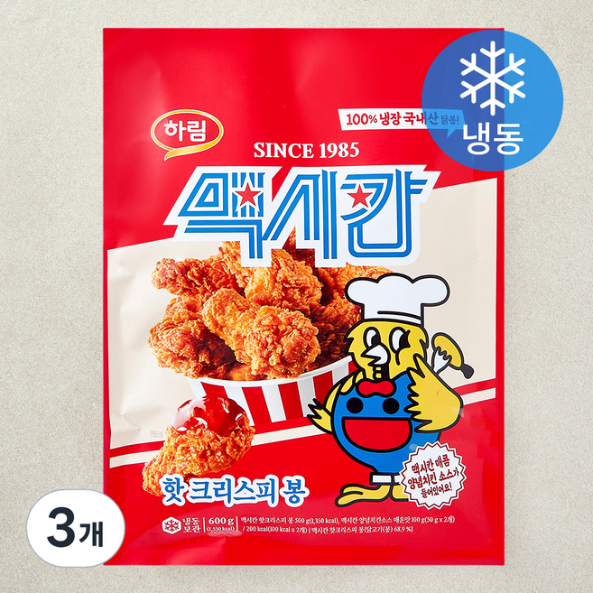 맥시칸 핫크리스피 봉 (냉동), 600g, 3개