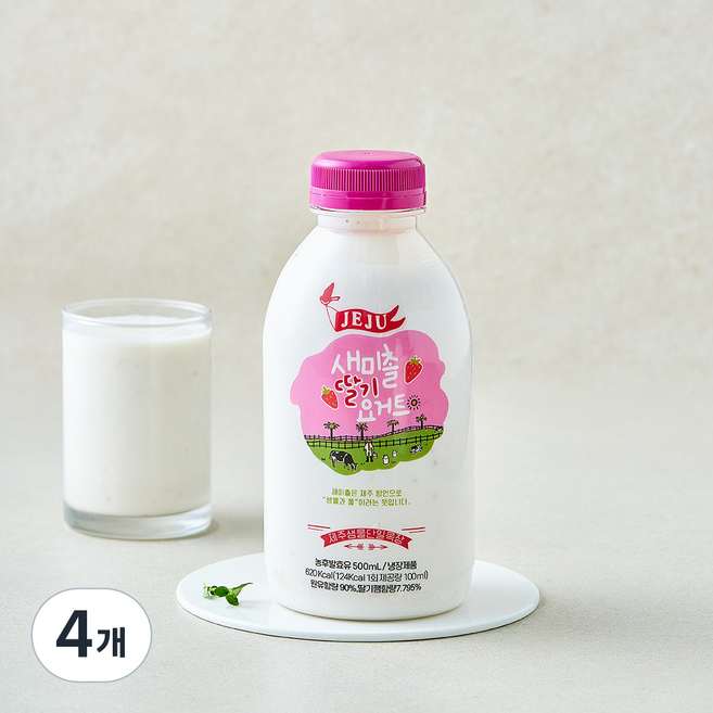 새미촐 딸기 요거트, 4개, 1개입, 500ml
