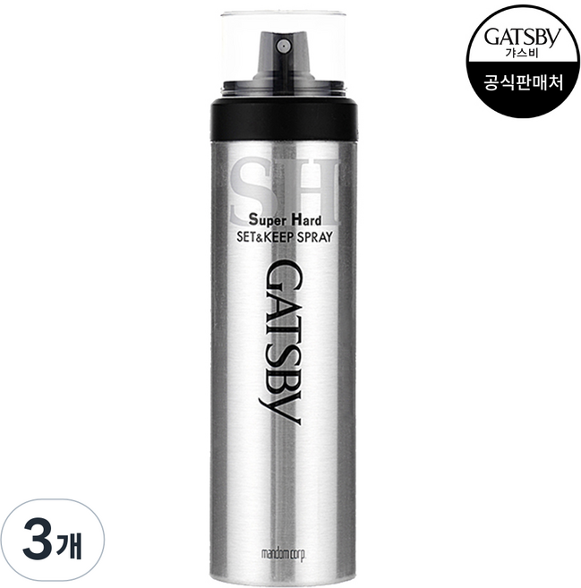 갸스비 셋&킵 슈퍼하드 헤어스프레이, 263ml, 3개