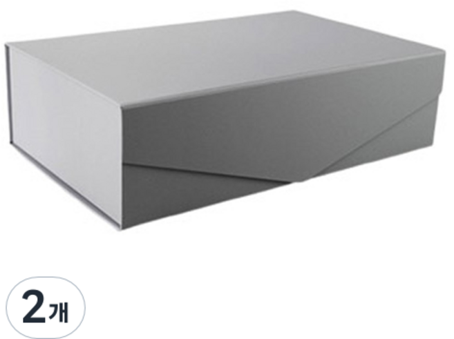 이홈베이킹 튼튼한 접이식 자석상자 소, 연그레이, 2개