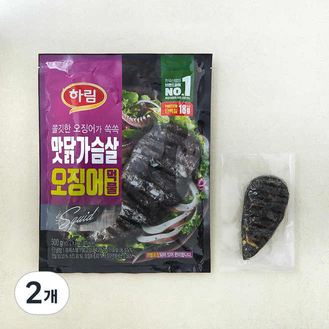 하림 맛닭가슴살 오징어먹물, 500g, 2개, 1개입