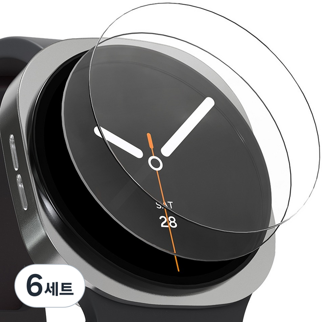 아이몰 갤럭시워치 풀커버 강화유리 고강도 액정보호필름 2p 세트, 투명, 6세트