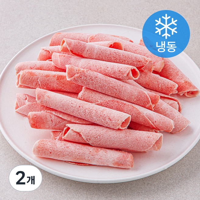 돌돌이 대패 목살 구이용 (냉동), 400g, 2개