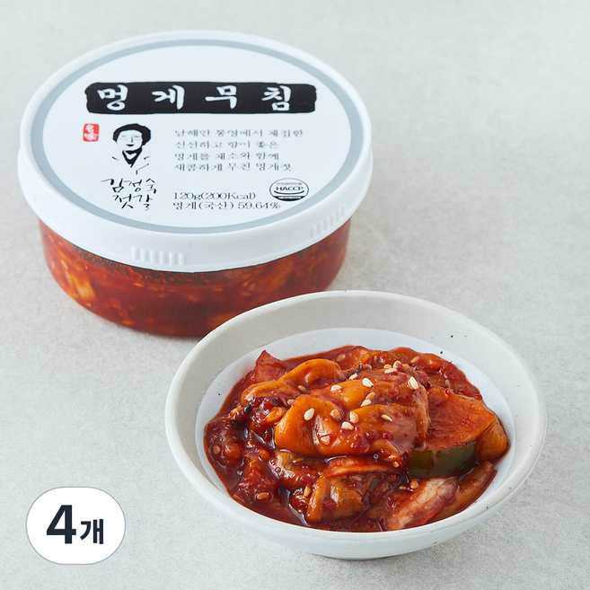 동광 김정숙 젓갈 멍게무침, 120g, 4개
