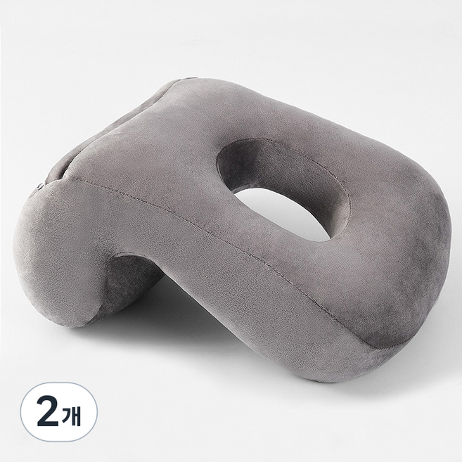 미니플 낮잠 수면 베개, 그레이, 2개