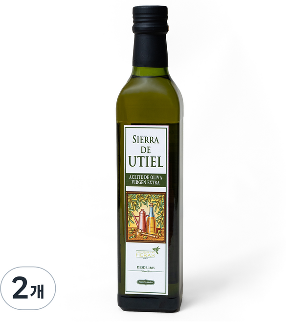 시에라데유티엘 엑스트라버진 올리브 오일, 500ml, 2개