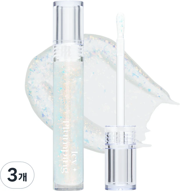 머지 아이시 플럼핑 립 글로스, 3개, 4.5g, IP1 아이시 플레이크 - 쿠팡