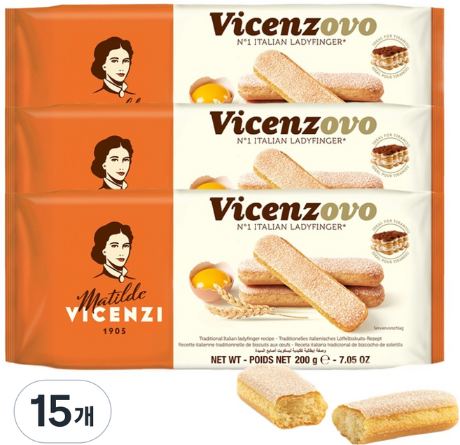MATILDE VICENZI 維西尼 Bicenzovo 女士手指餅乾, 15個, 200g