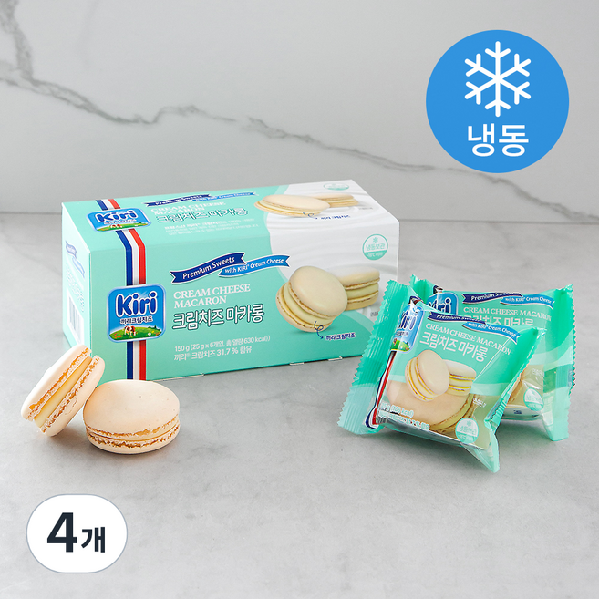 끼리 크림치즈 마카롱 (냉동), 25g, 6개입, 4개
